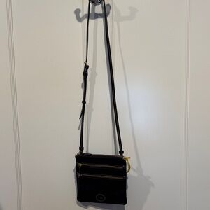 Dooney & Bourke Black Bag with Gold Stitching